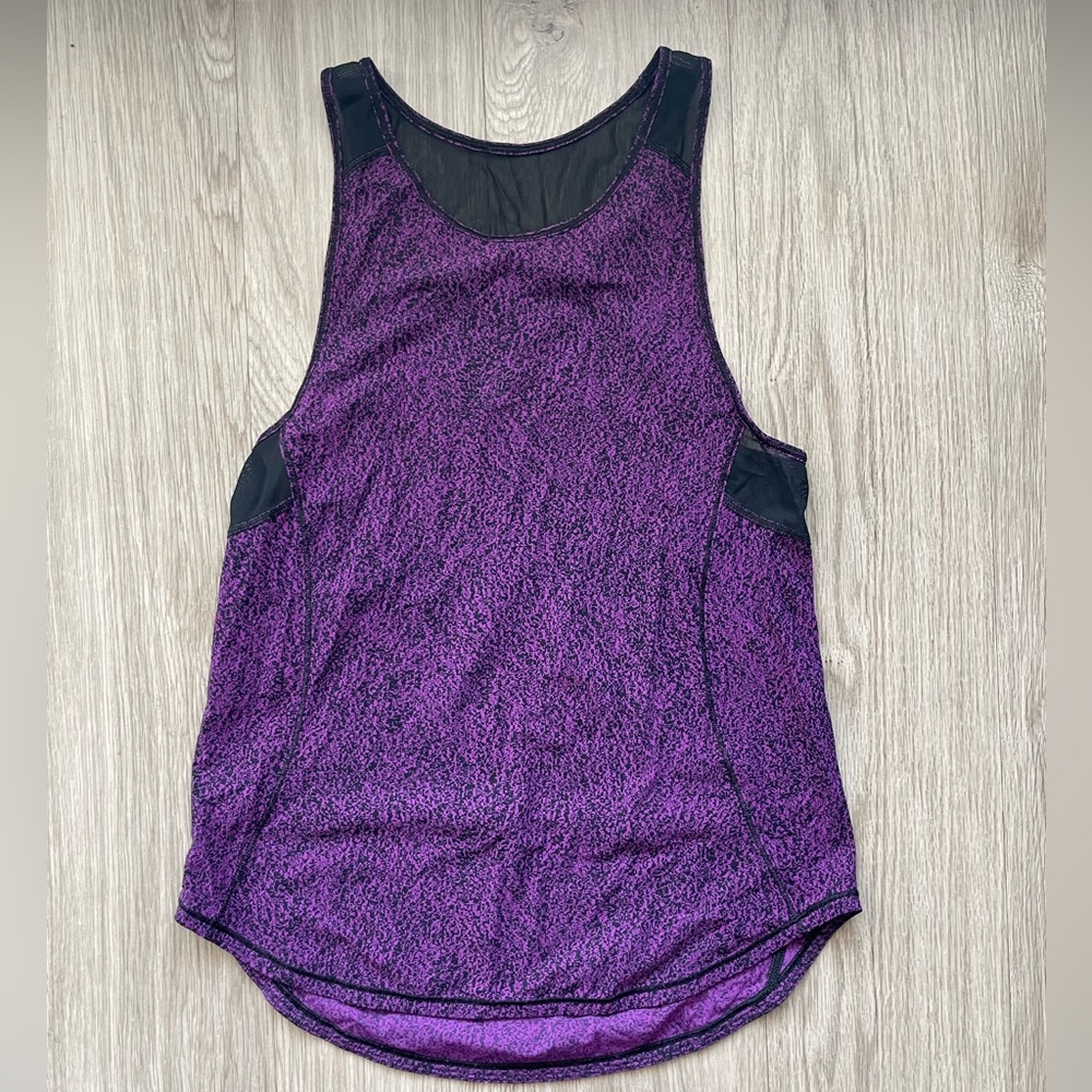 Purple & black Lululemon tank top